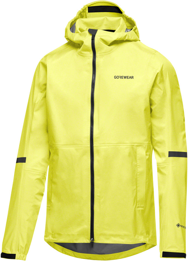 Gorewear Lupra Gore-Tex 2.0 Hooded Jacket - Black/Neon Yellow Mens Medium