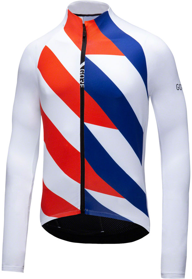 Gorewear C5 Thermo Jersey - White/Fireball Mens Large