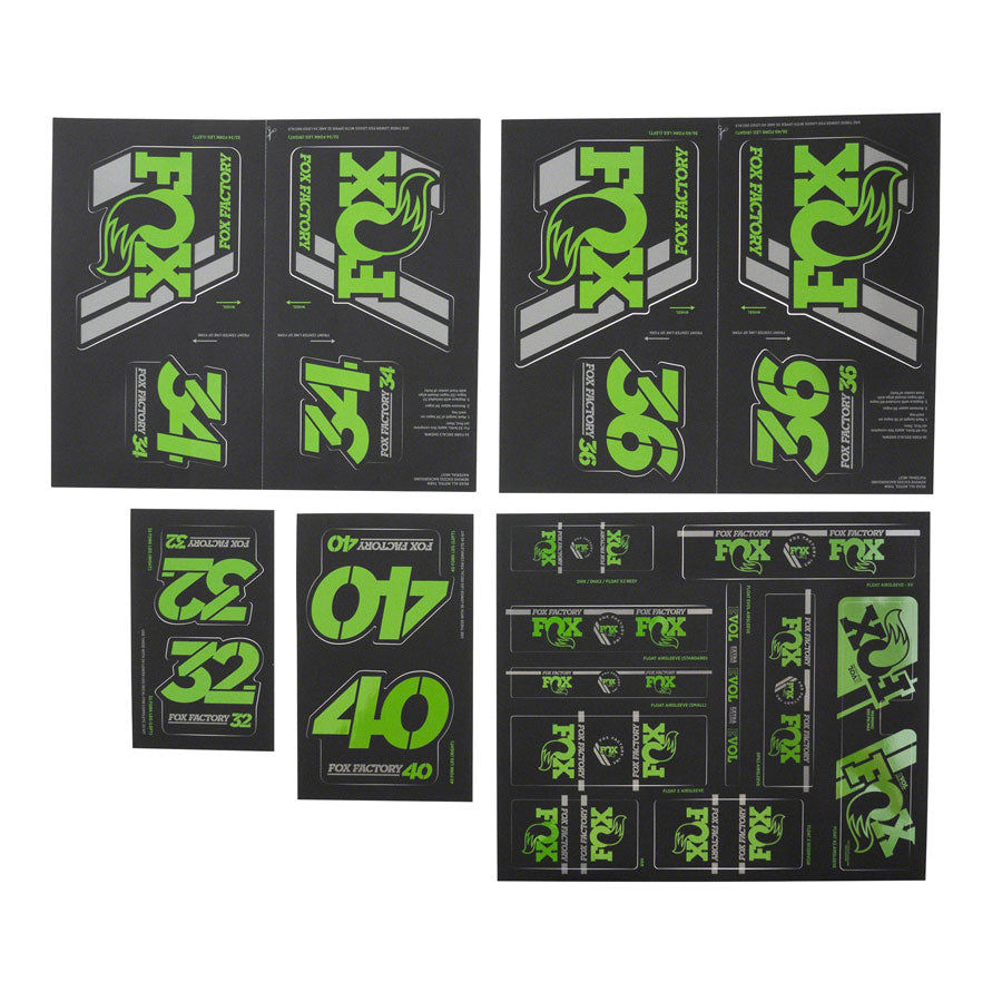 FOX Heritage Decal Kit for Forks and Shocks Green