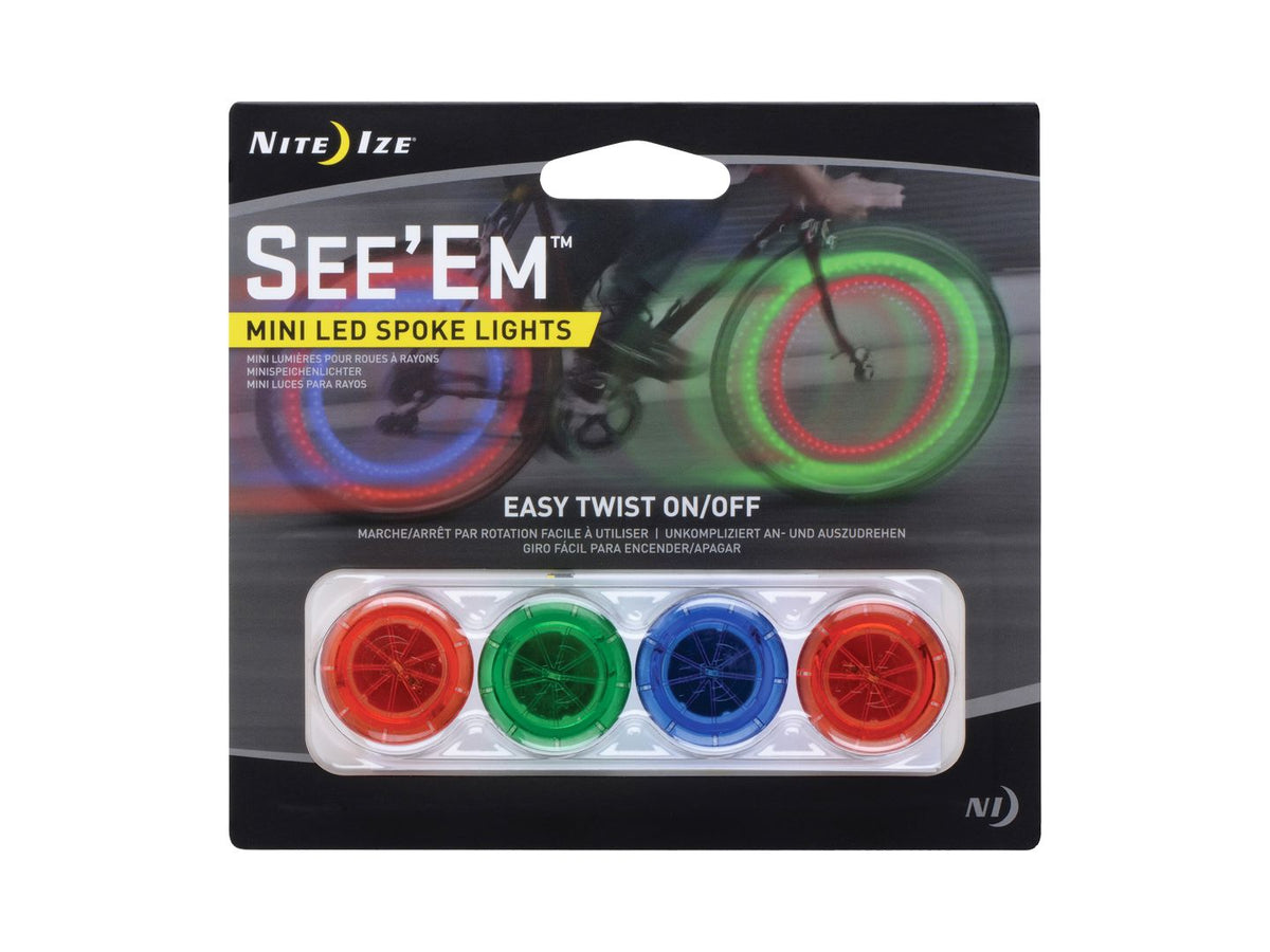Light Nite Ize SeeEm Spoke Lights Assorted 4/Pack