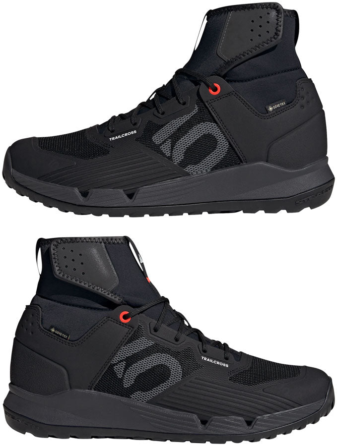 Five Ten Trailcross GTX Flat Shoes - Mens Core Black / Gray / Solar Red 7