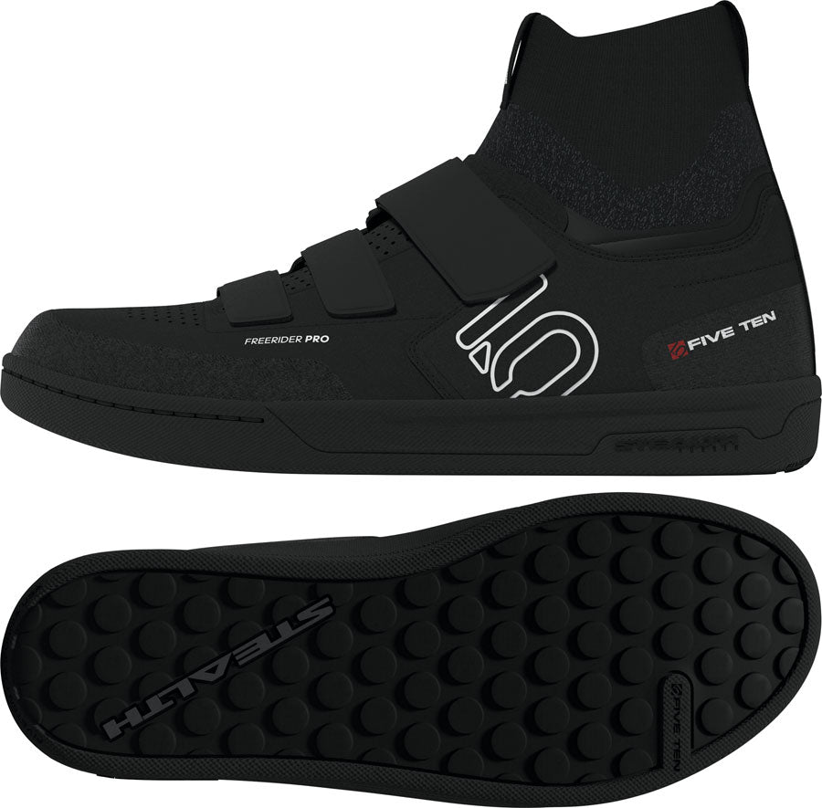 Five Ten Freerider Pro Mid Flat Shoes - Mens BLK / Footwear White / Carbon 14