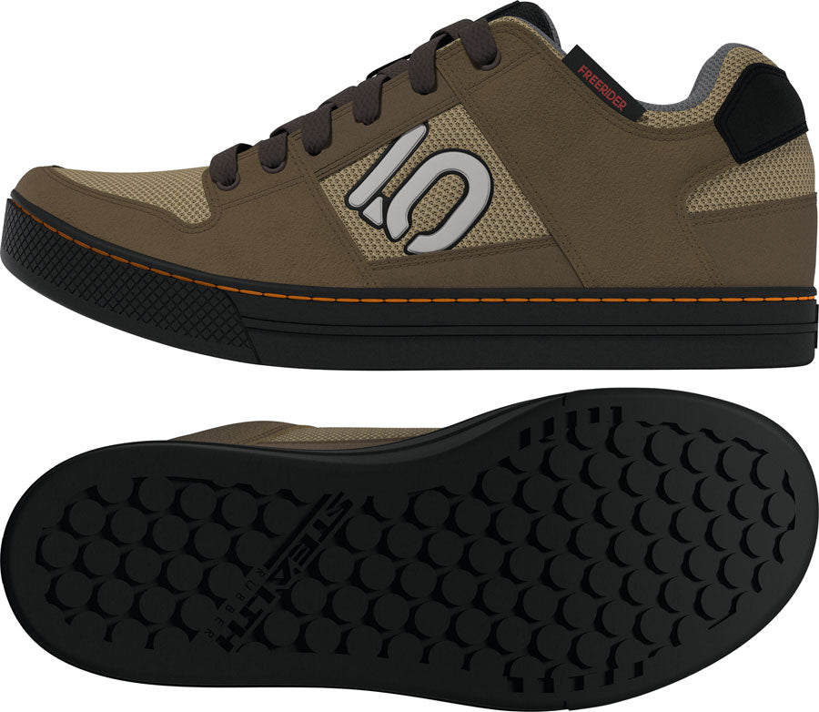 Five Ten Freerider Flat Shoes - Mens Cardboard/Wonder Alumina/Pure Tangerine 10.5