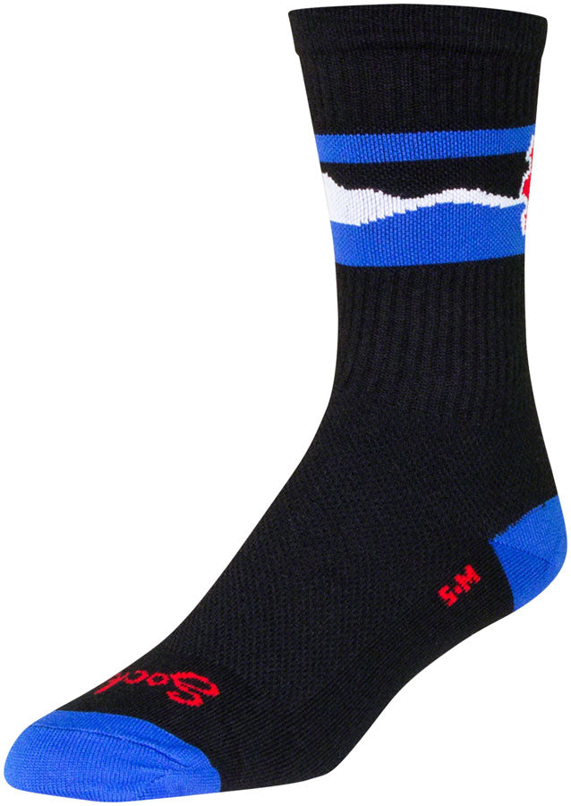 SockGuy Crew Cogorado Socks - 6" Black Large/X-Large