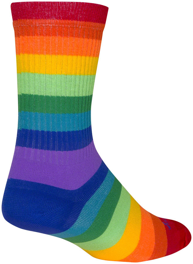 SockGuy Crew Fabulous Socks - 6" Rainbow Large/X-Large