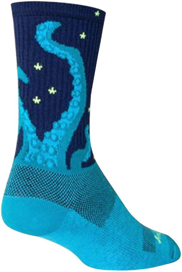 SockGuy Crew Kraken Socks - 6" Blue Large/X-Large
