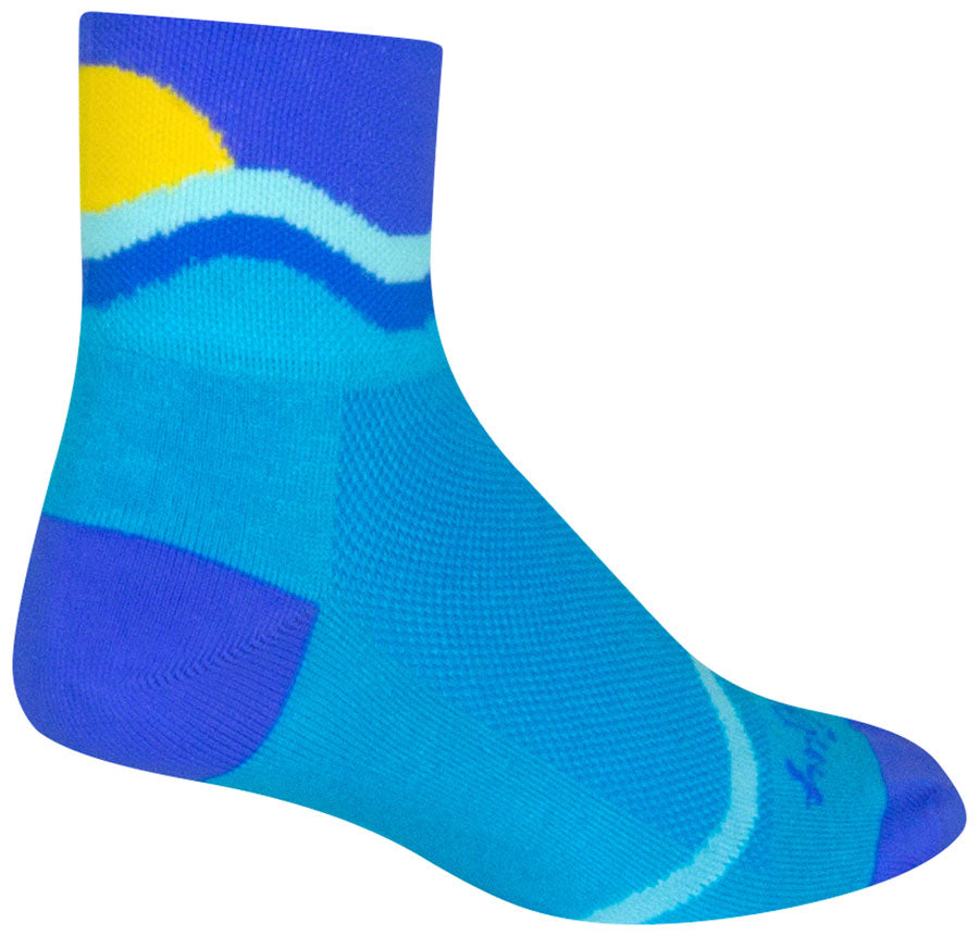 SockGuy Classic Waterworld Socks - 3" Blue Small/Medium