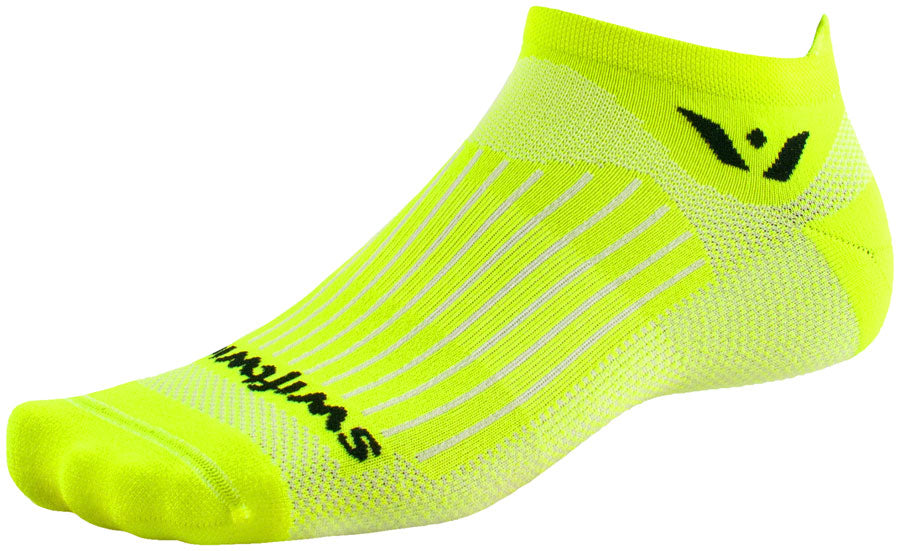 Swiftwick Aspire No Show Socks - Hi-Viz Yellow Medium