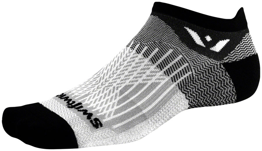 Swiftwick Aspire No Show Socks - Black Pewter Medium