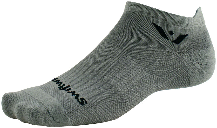 Swiftwick Aspire No Show Socks - Pewter X-Large