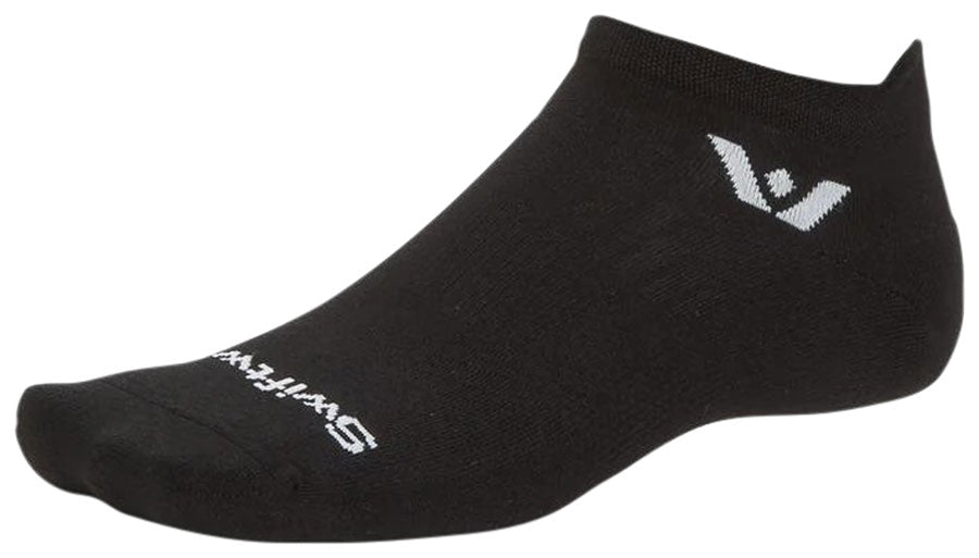 Swiftwick Aspire No Show Socks - Circuit Black Large