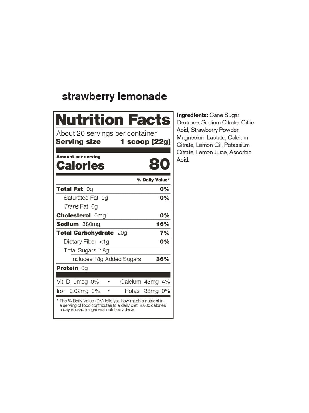 Supplement Skratch Sport Hydration StrawberryLemonade 1lbBag