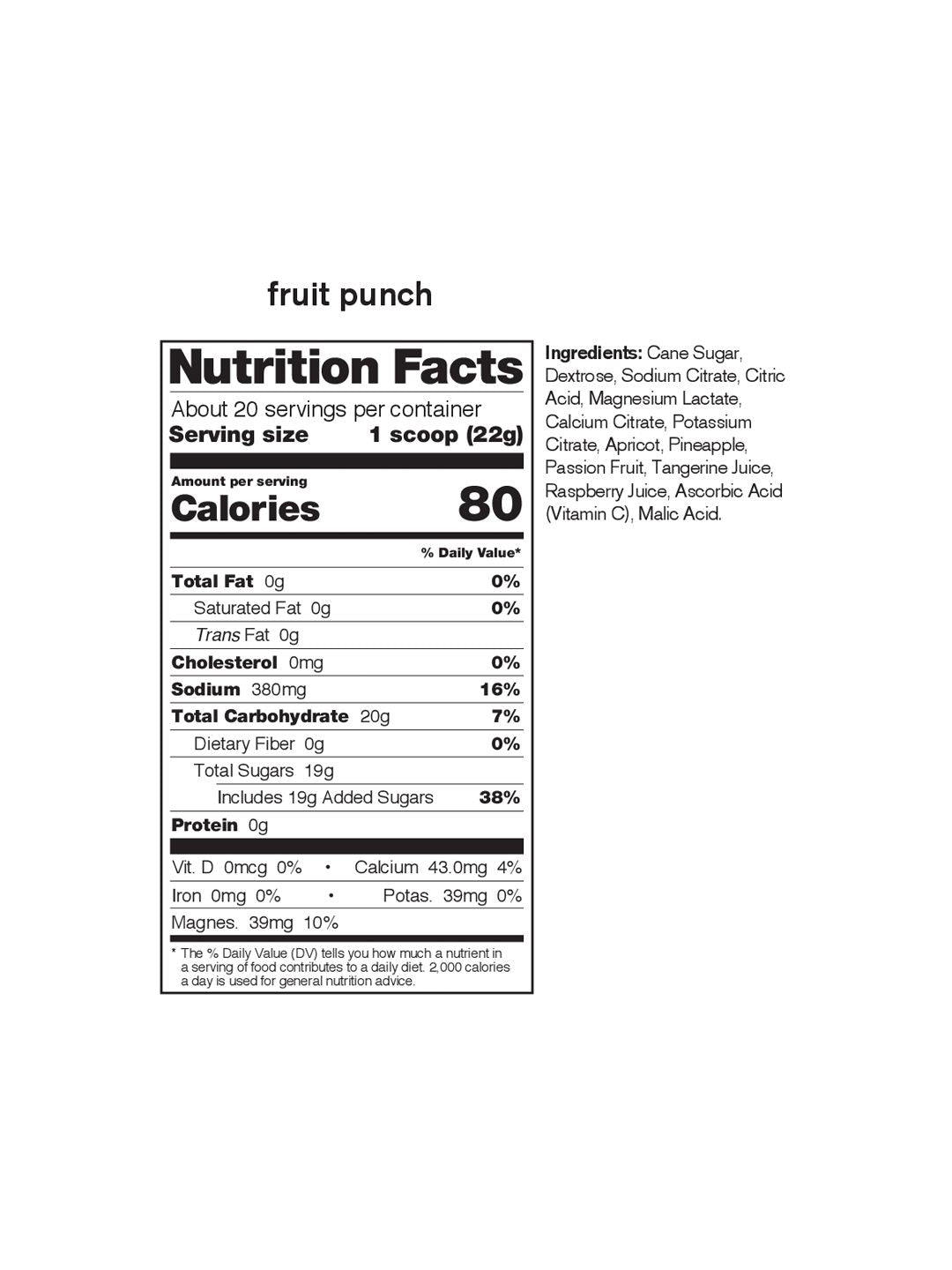 Supplement Skratch Sport Hydration Fruit Punch 3lb Bag