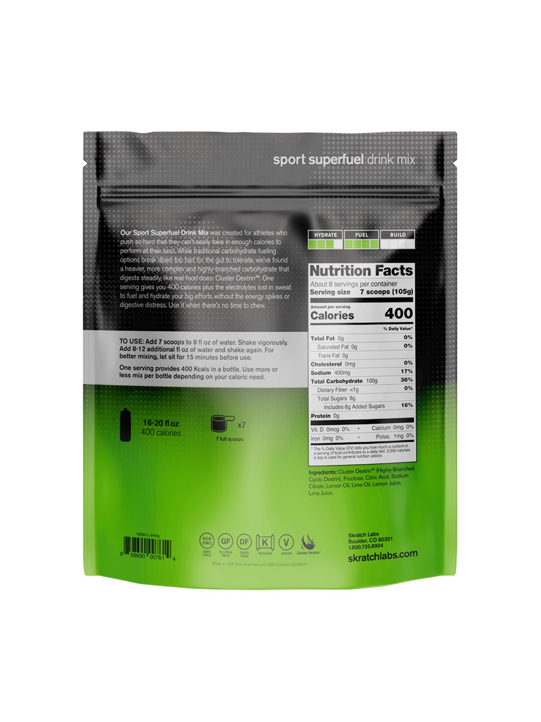 Supplement Skratch Superfuel Lemon Lime 8 Serving