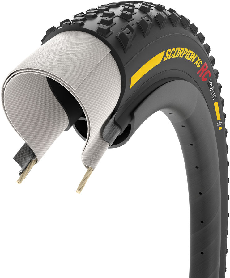 Pirelli Scorpion XC RC Tire - 29 x 2.4 Tubeless Folding YLW Label Team Edition Lite Race
