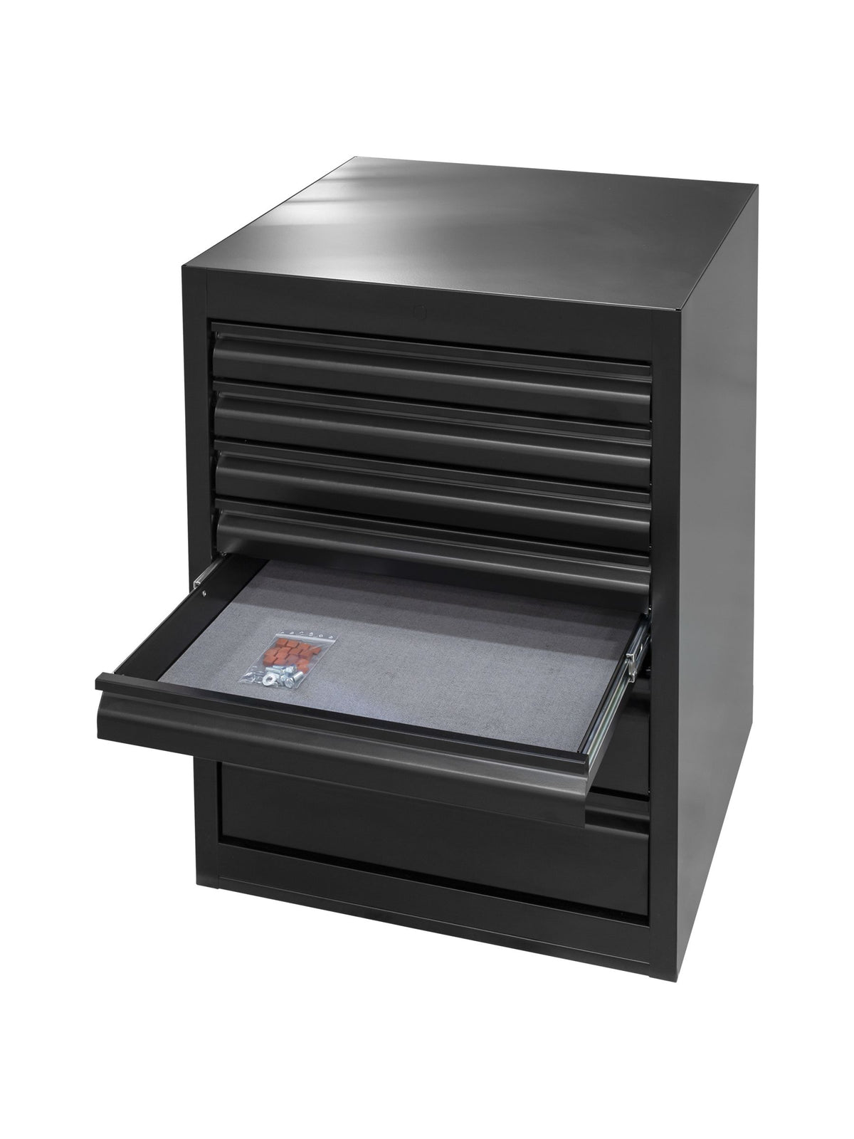 Tool Unior Workbench Single Cabinet Black
