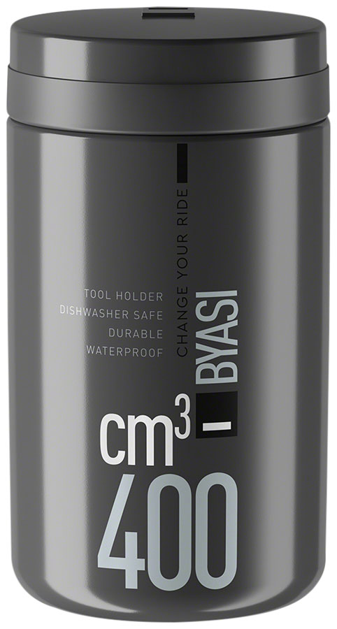 Elite Byasi Bottle Cage Storage Keg - .4 L Dark Gray