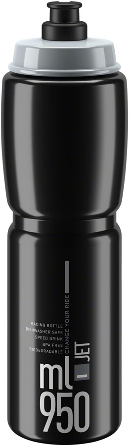 Elite Jet Water Bottle - 950ml Black/Gray