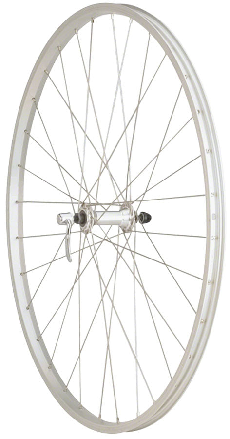 Quality Wheels Value Single Wall Series Front Wheel - 700 QR x 100mm Rim Brake Silver Clincher