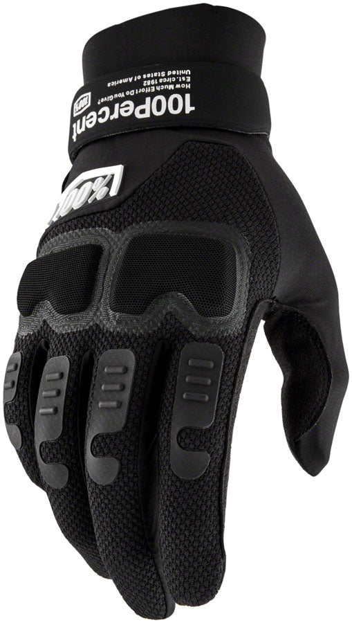 100% Langdale Gloves - Black Full Finger Men's X-Large