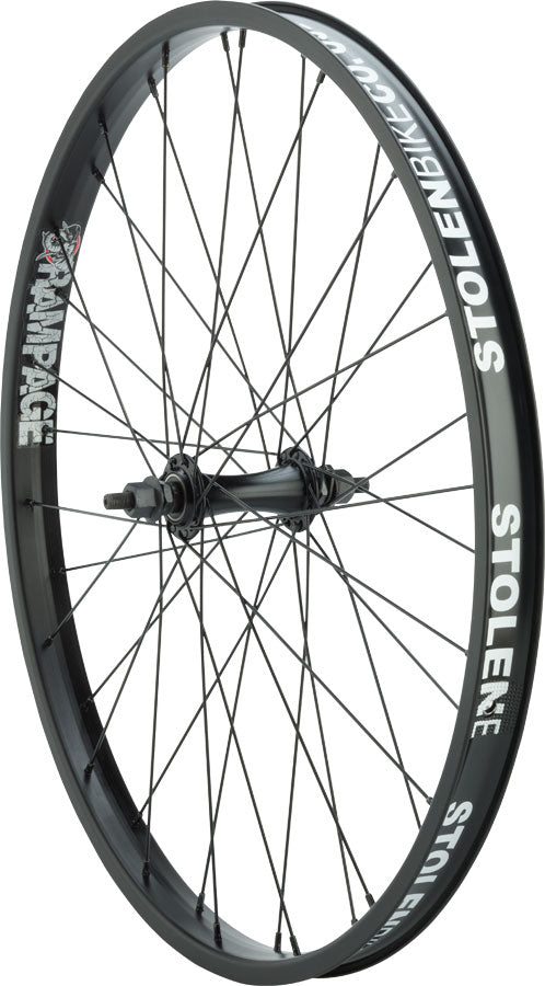 Stolen Rampage Front Wheel - 24" 3/8" x 100mm Rim Brake Black Clincher