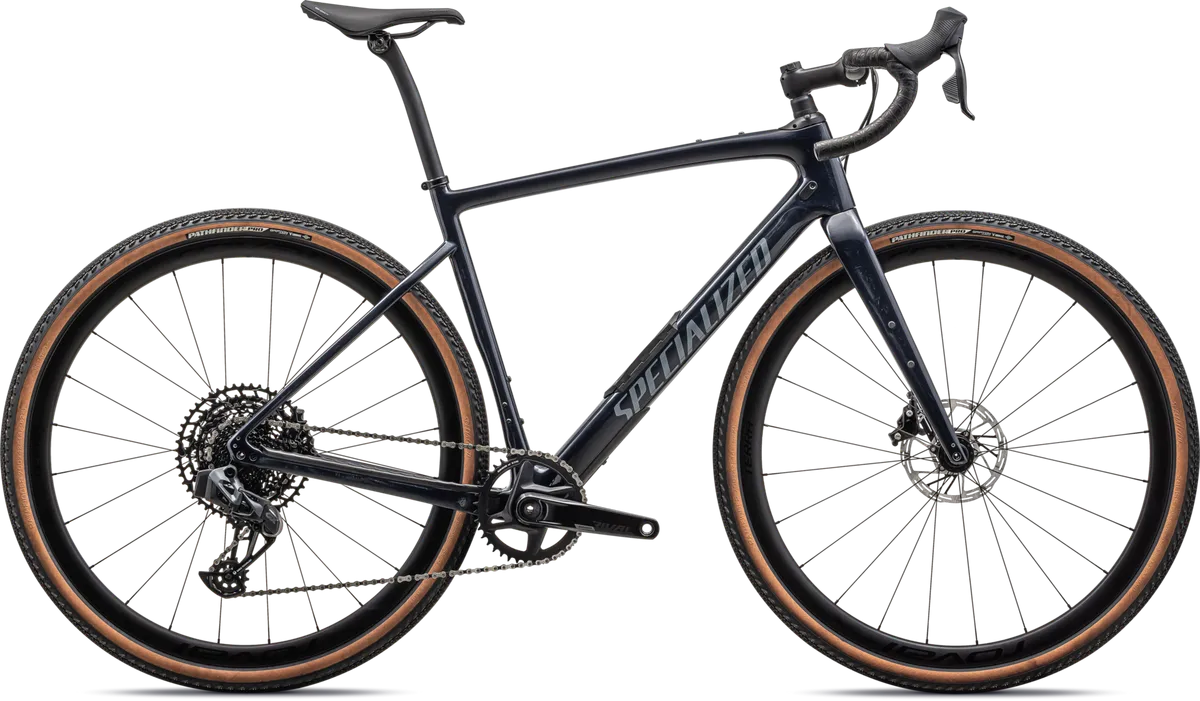 Diverge Expert Carbon - SRAM Rival eTAP AXS / GX Eagle AXS - GLOSS DARK NAVY GRANITE OVER CARBON/PEARL / 49
