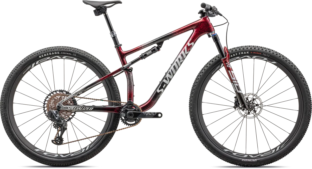 S-Works Epic - SRAM XX1 AXS, RockShox Ultimate BRAIN - GLOSS RED TINT / BLACK TINT / FLAKE SILVER / GRANITE / S
