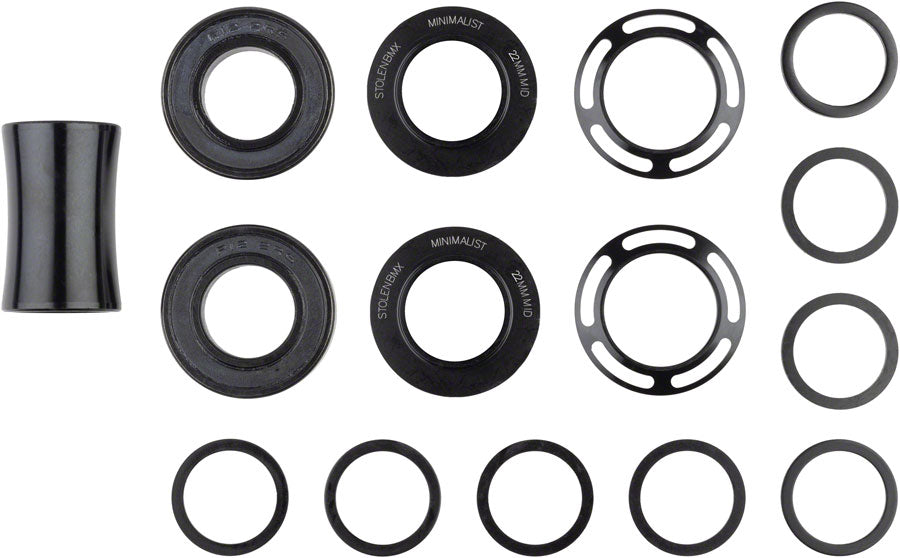 Stolen Minimalist Bottom Bracket - Mid 22mm Black