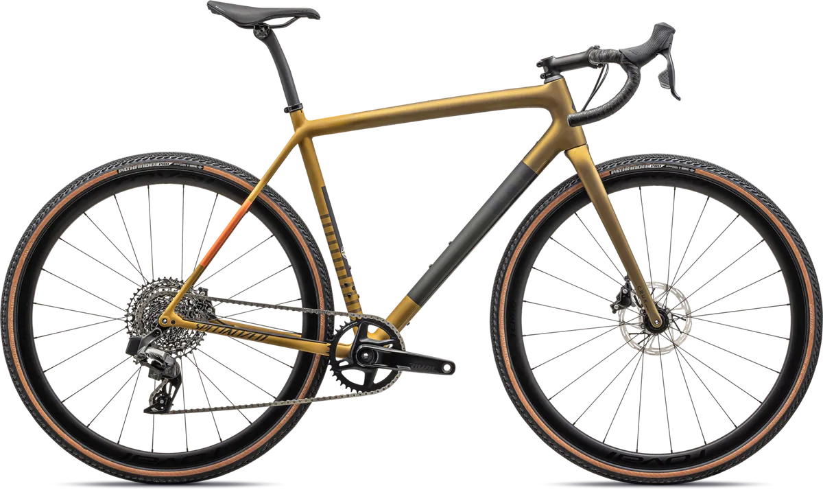 Crux Expert - SRAM Rival XPLR eTAP AXS - SATIN HARVEST GOLD METALLIC/OAK GREEN / 49