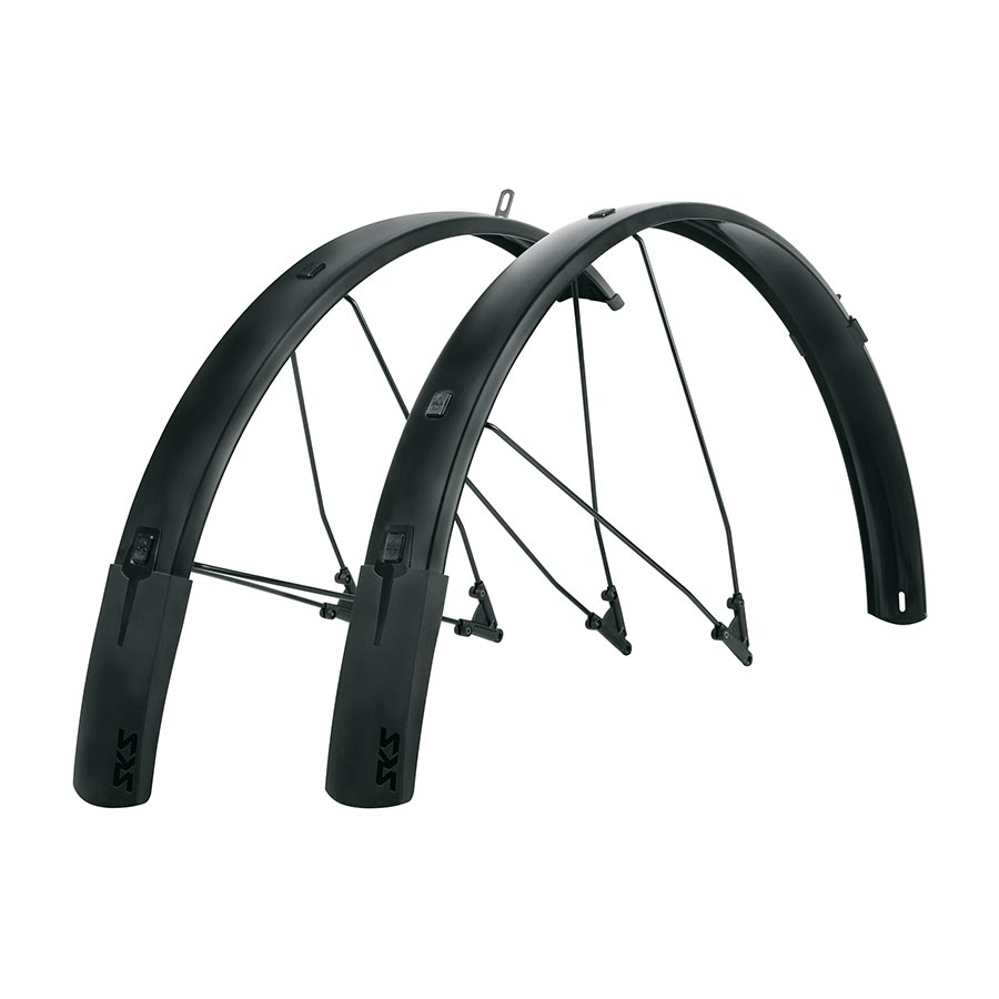 SKS B65 Bluemels Style Full Coverage Fender Set - 65mm 27.5/29/700 x 1.75-2.25" Matte BLK Full Coverage Fender SKS