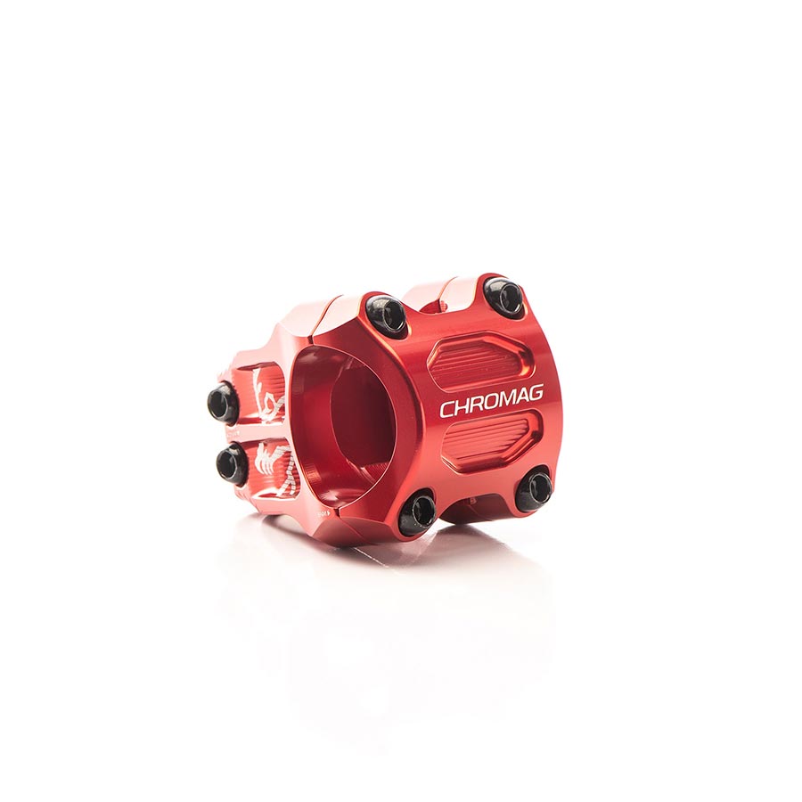 Chromag Riza Stem - 32mm 35mm Clamp +/-0 Red Stems Chromag
