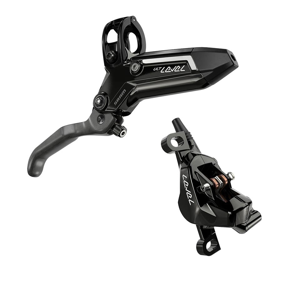 SRAM Level Ultimate Stealth Disc Brake Lever - Rear Post Mount 2-Piston Carbon Lever Titanium Hardware Gloss BLK C1 Disc Brake & Lever SRAM