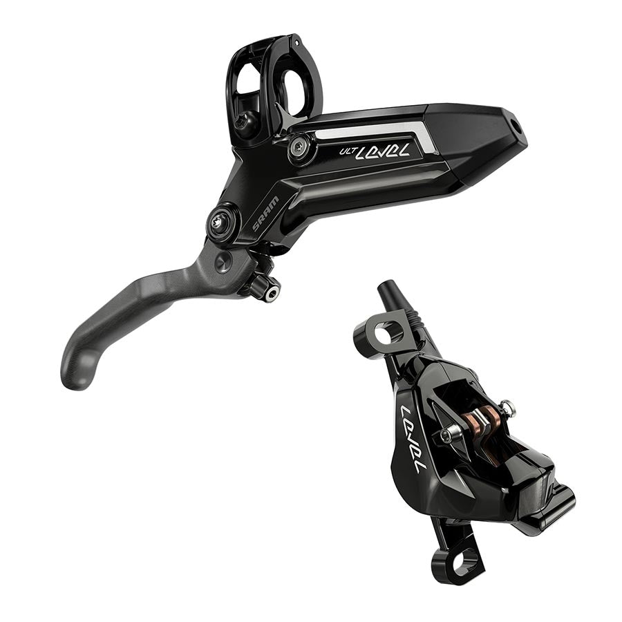 SRAM Level Silver Stealth Disc Brake Lever - Front Post Mount 4-Piston Aluminum Lever SS Hardware BLK C1 Disc Brake & Lever SRAM