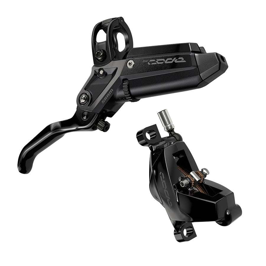 SRAM Code Silver Stealth Disc Brake Lever - Rear Post Mount 4-Piston Aluminum Lever SS Hardware BLK C1 Disc Brake & Lever SRAM