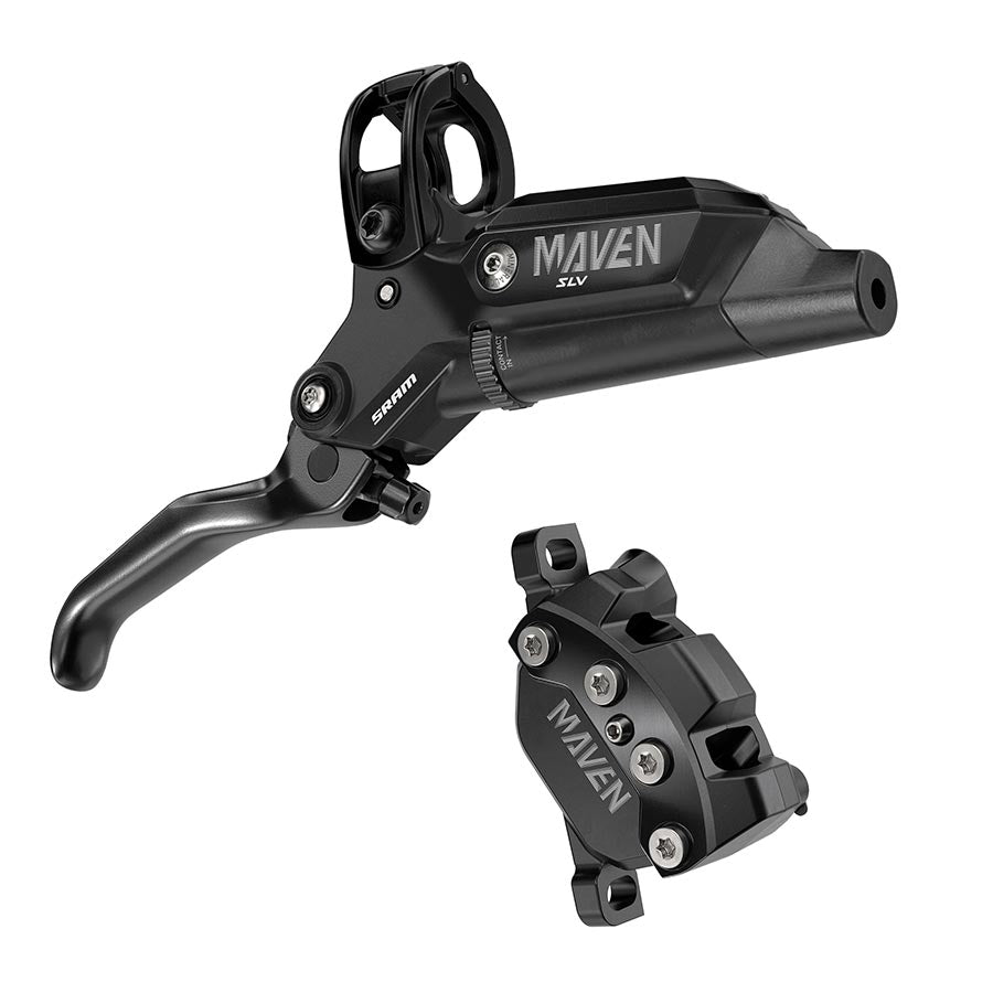 SRAM Maven Silver Disc Brake Lever - Rear Post Mount 4-Piston Aluminum Lever SS Hardware BLK A1 Disc Brake & Lever SRAM