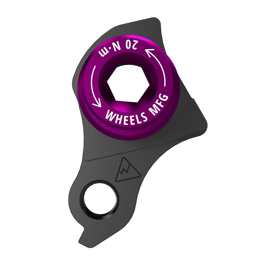 Wheels Manufacturing Universal Derailleur Hanger - 404-7 For Frames designed to accept SRAM UDH BLK/Purple Derailleur Hangers and Hardware Wheels Manufacturing
