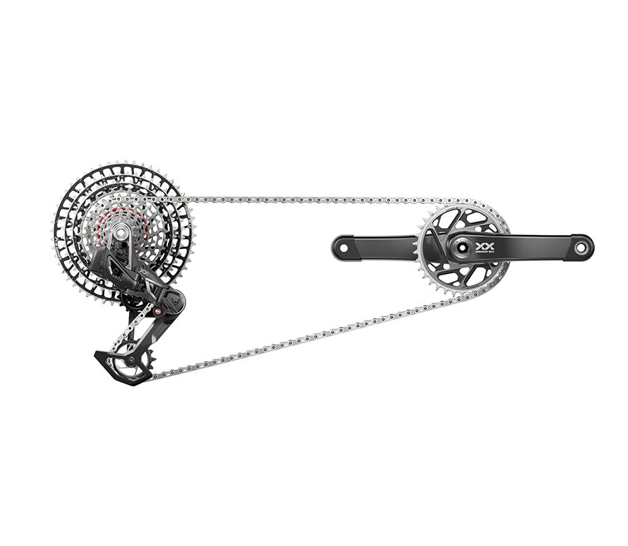 SRAM XX SL T-Type Eagle Transmission Power Meter Group - 175mm 34t Chainring AXS POD Controller 10-52t Cassette Rear Derailleur Chain Group Kits SRAM