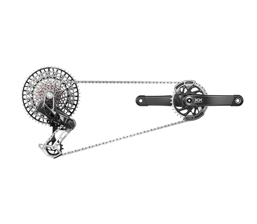 SRAM XX T-Type Eagle Transmission Power Meter Group - 175mm 32t Chainring AXS POD Controller 10-52t Cassette Rear Derailleur Chain Group Kits SRAM