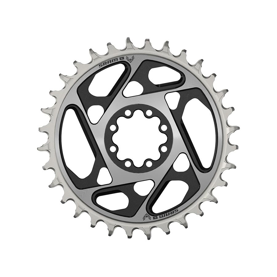 SRAM XX SL Eagle T-Type Direct Mount Chainring - 32t 12-Speed 8-Bolt Direct Mount 0mm Offset Aluminum BLK/Silver D1 Chainrings SRAM