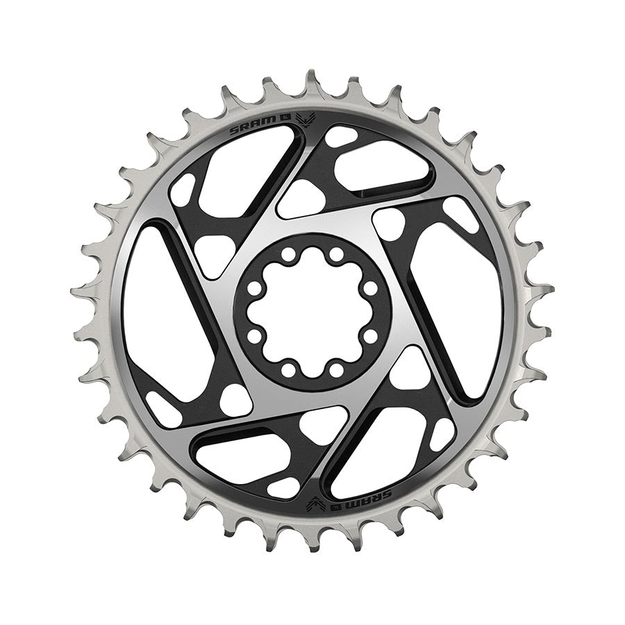 SRAM XX SL Eagle T-Type Direct Mount Chainring - 34t 12-Speed 8-Bolt Direct Mount 3mm Offset Aluminum BLK/Silver D1 Chainrings SRAM