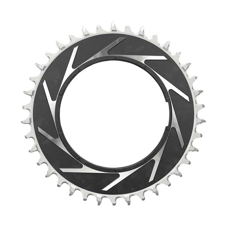 SRAM XX SL Eagle T-Type Thread Mount Chainring - 38t 12-Speed Thread Mount For XX SL PM Spider 3mm Offset Aluminum BLK/Silver Chainrings SRAM
