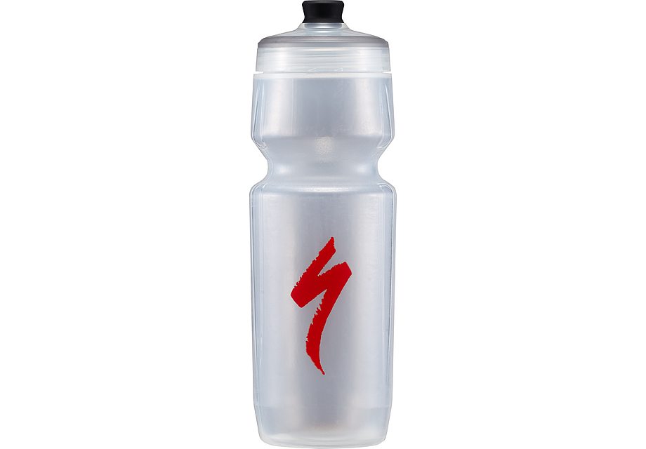 Specialized 23 oz purist hydroflo omni bottle s-logo trans/red 23 oz Water Bottles Specialized