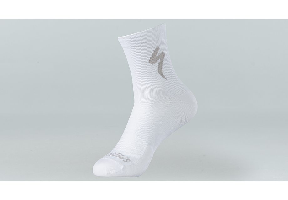 Specialized soft air mid logo sock white s Socks Specialized
