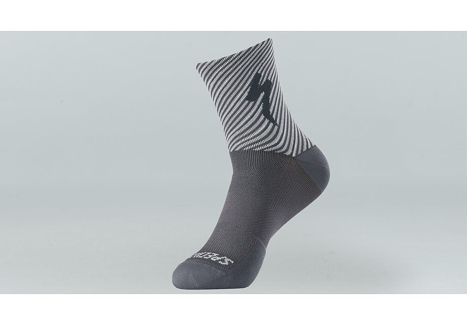 Specialized soft air mid sock slate/dove grey stripe s Socks Specialized
