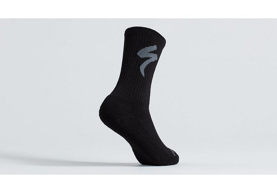 Specialized merino midweight tall logo sock black l Socks Specialized