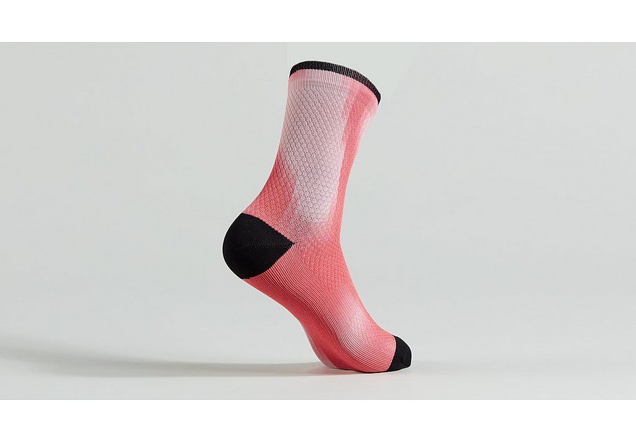 Specialized soft air mid sock vivid coral distortion m Socks Specialized