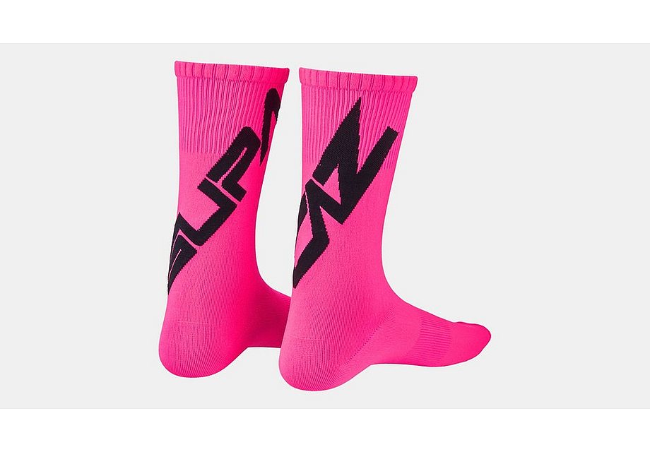 Specialized tagged sock black/neon pink l Socks Specialized