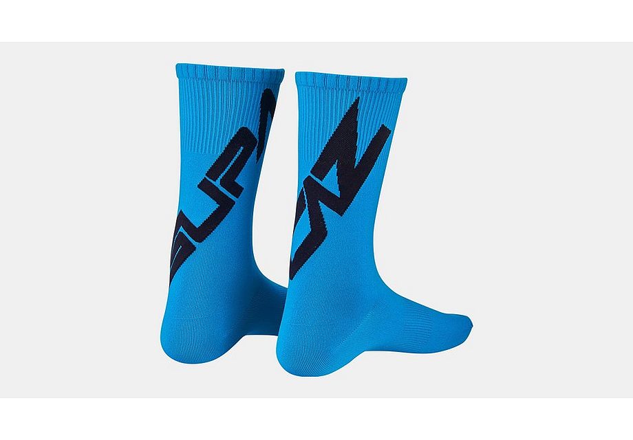 Specialized tagged sock black/neon blue l Socks Specialized