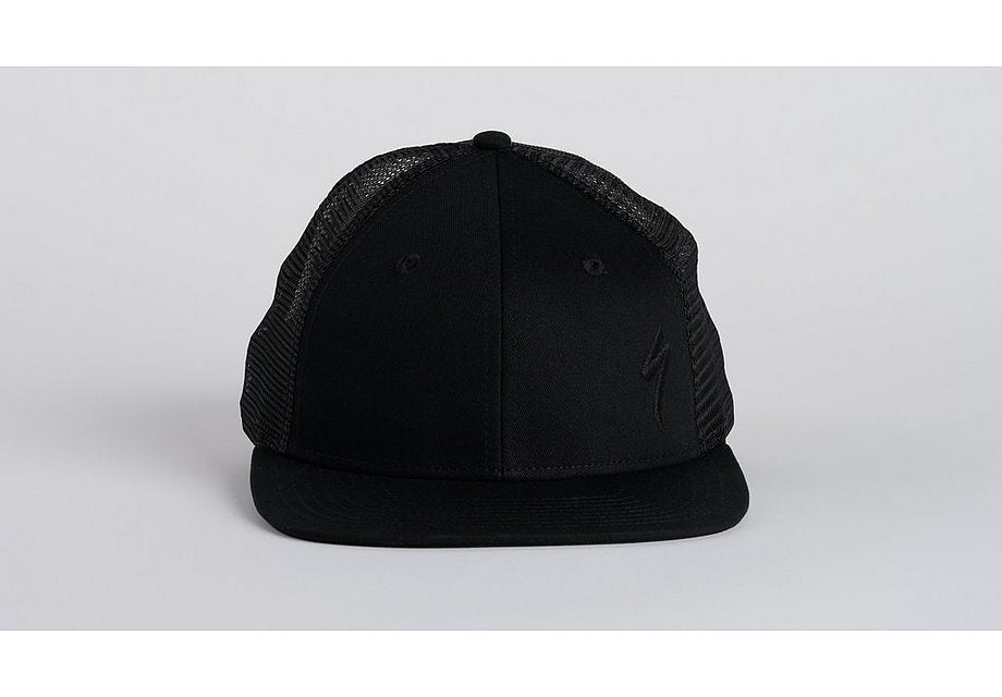 Specialized s-logo trucker hat black/black osfa Hats and Caps Specialized