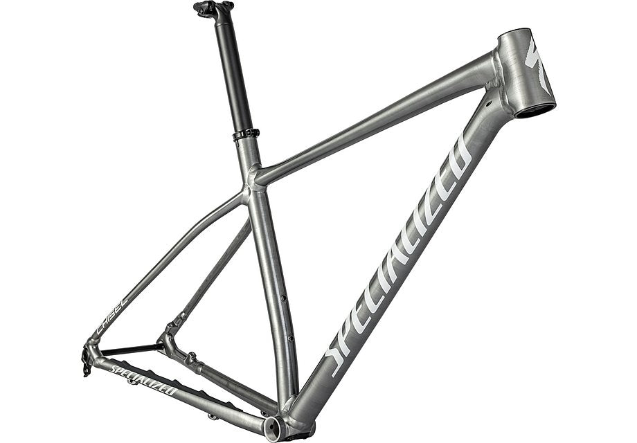 Specialized chisel ht frm frame satin brushed smoke liquid metal / gloss metallic white silver s Framesets Specialized